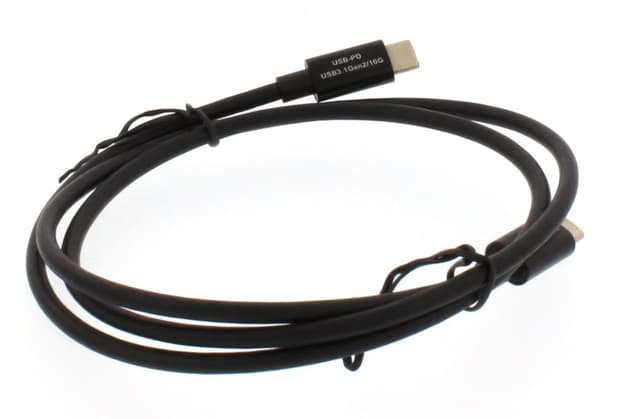 Direktronik USB-C kabel 100W USB 3.1 Gen2 10Gbps 1m USB-C USB-C Svart (105-0700)