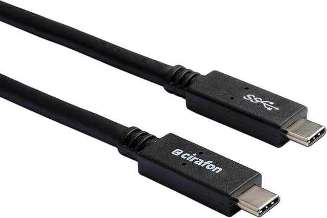 Cirafon Cable Usb 3.1 Type C-c Male-male 1m Black Gen2 5a 1m USB-C USB-C Zwart