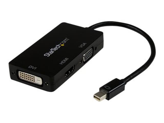 Startech Adapter 0.15m Mini DisplayPort DVI-D, VGA, HDMI Svart (MDP2VGDVHD)