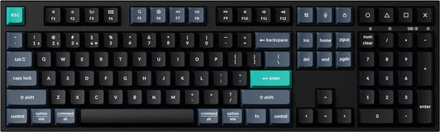 Keychron B36 Tri-M Trådbunden och trådlös Nordisk (B36-K9-BO)