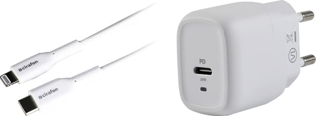 Cirafon CHARGER & CABLE KIT - IPHONE 1.2M Vit