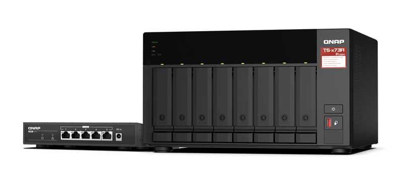 QNAP TS-873A 8-Bay Desktop NAS + 5-Port 2.5G Switch