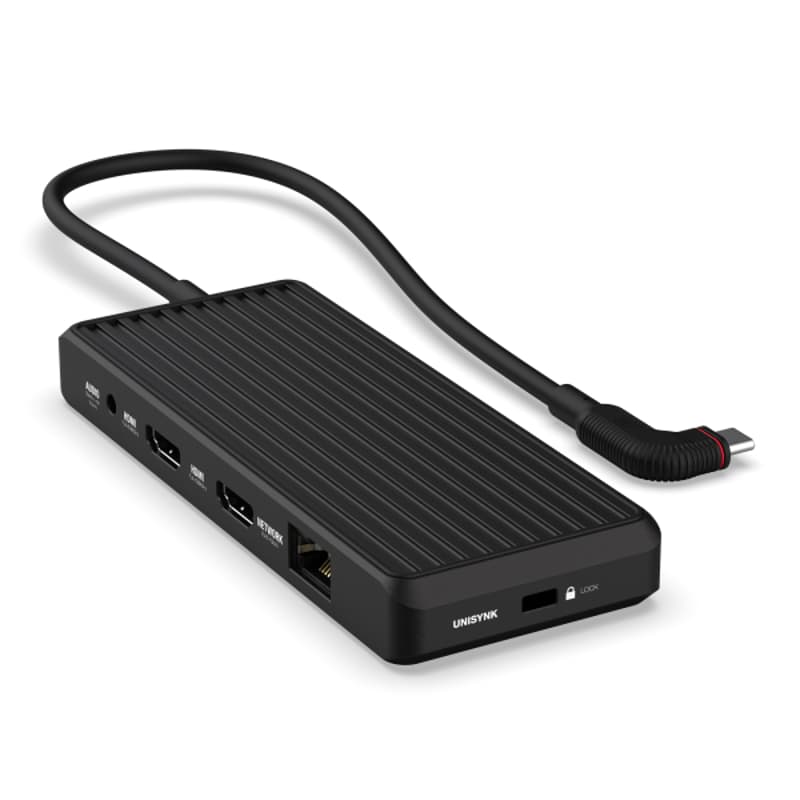 Unisynk 10 Port Dual Screen Hub 4K 100W Black USB-C