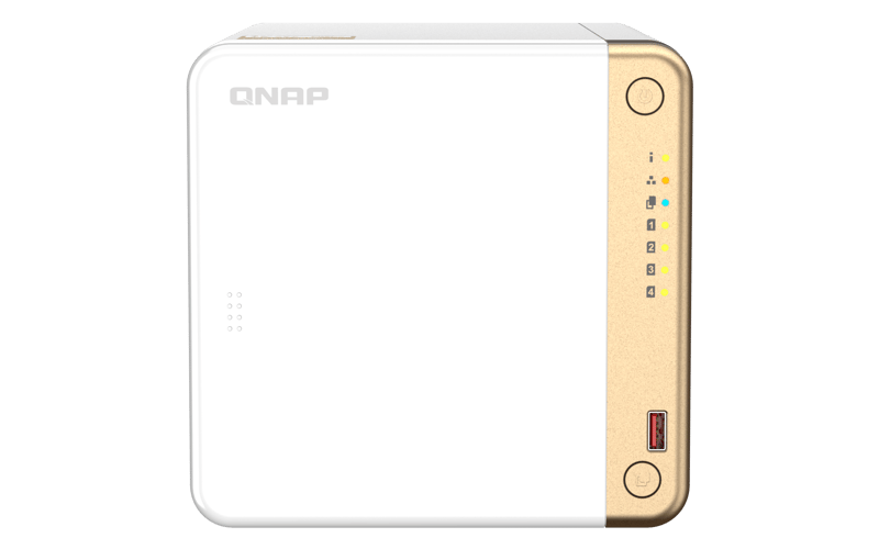 QNAP TS-462-4G NAS- & lagringsservrar Tower Intel® Celeron® N4505 2 GB DDR4 0 TB QNAP QTS Vit