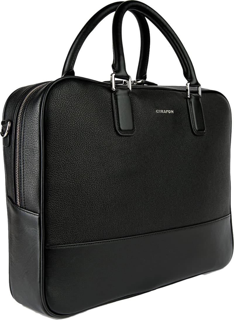 Cirafon Barolo Leather Datorväska 16" Äkta läder Svart