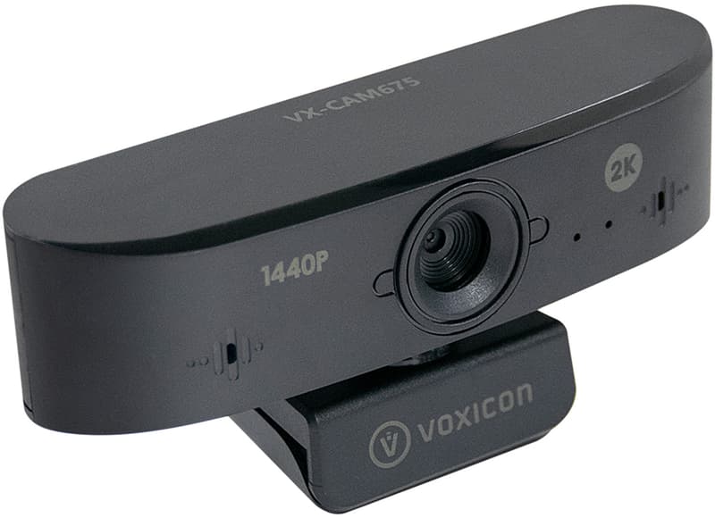 Voxicon CAM675 Pro 2K Webbkamera med Dual Mic och Autofokus