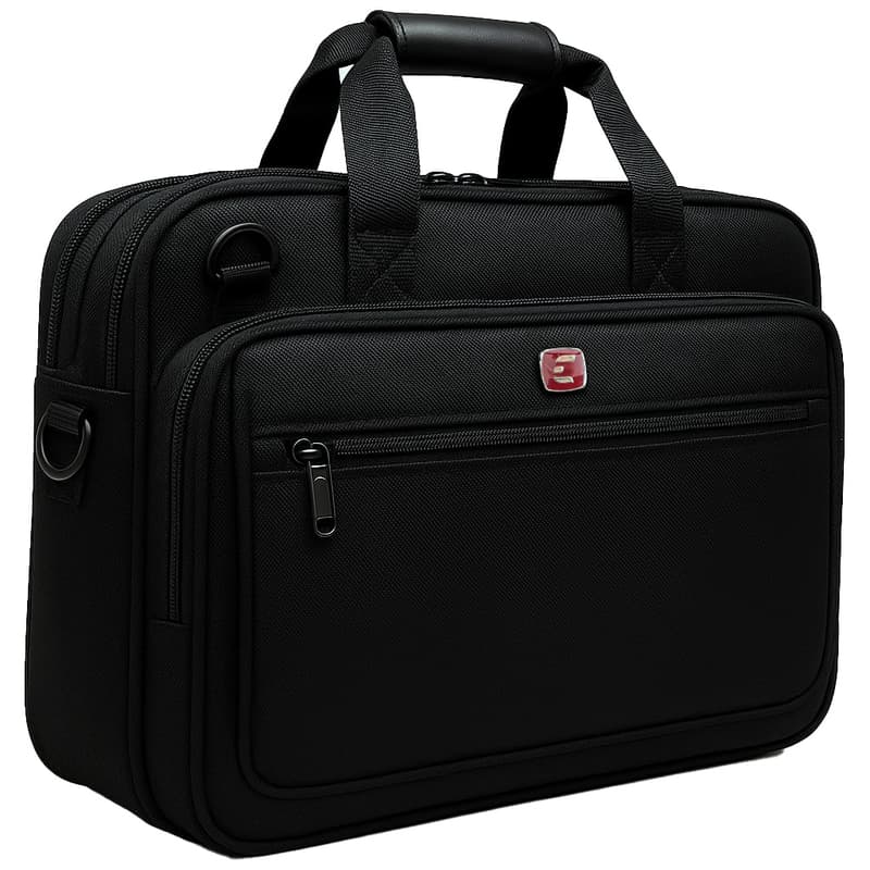 Cirafon Laptopväska 16" Business Model L – Slitstark och Vadderad i Nylo 16" Nylon Svart