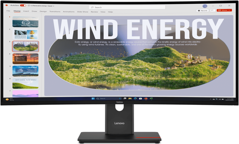 Lenovo ThinkVision T34WD-40 Curved 34" 3440 × 1440pixels VA 21:9 120Hz