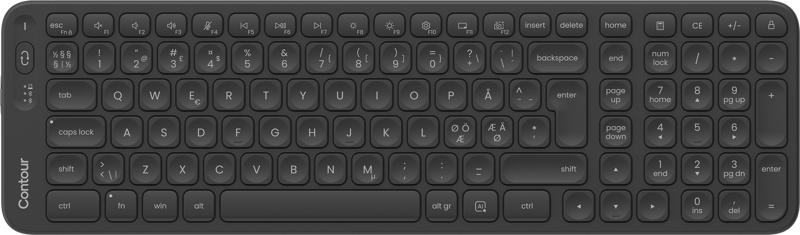 Contour Design Balance MID-Size Wireless Trådlös Nordisk Tangentbord