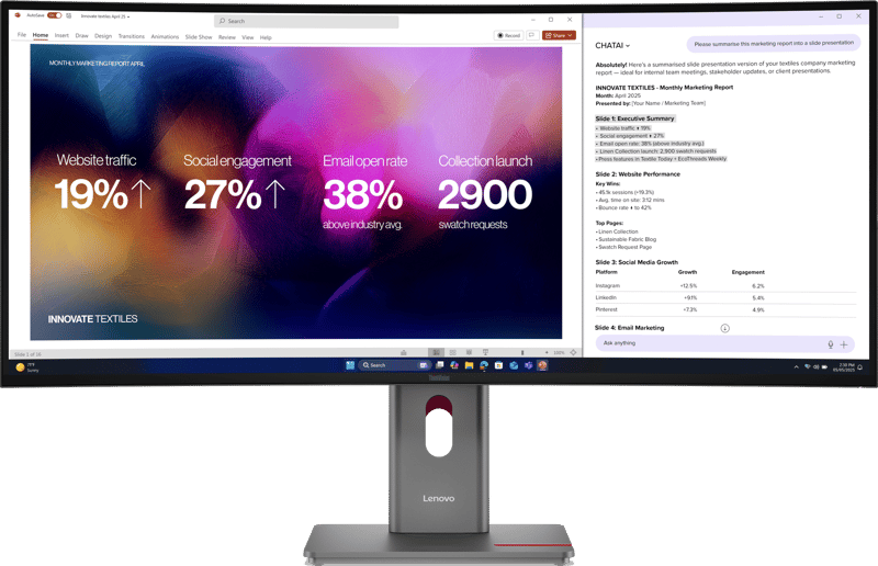 Lenovo ThinkVision P40WD-40 Curved 39.7" 5120 × 2160pixels IPS 21:9 120Hz