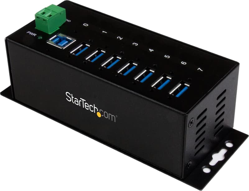 Startech Industriell USB 3.0 hubb med 7 portar med ESD- och 350 W överspänningsskydd