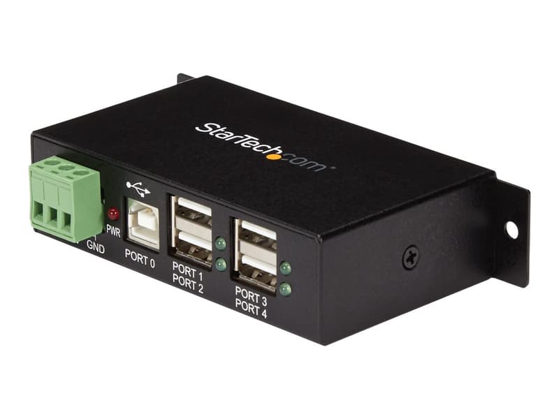 Startech Industriell USB 2.0 hubb med 4 portar och ESD-skydd