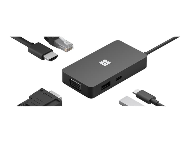 Microsoft 1E4-00004 dockningsstationer för bärbara datorer Svart