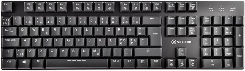 Voxicon GR8-9 Mekaniskt Tangentbord Kailh Red Nordisk