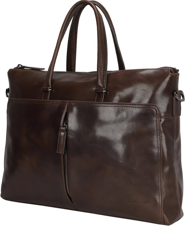 Cirafon Leather Vetus – Exklusiv läderportfölj för 15.6" laptop 15.6" Läder Brun
