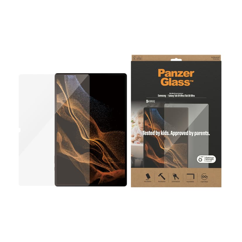 Panzerglass Ultra-Wide Fit skärmskydd Samsung Galaxy Tab S8 Ultra, Samsung Galaxy Tab S9 Ultra
