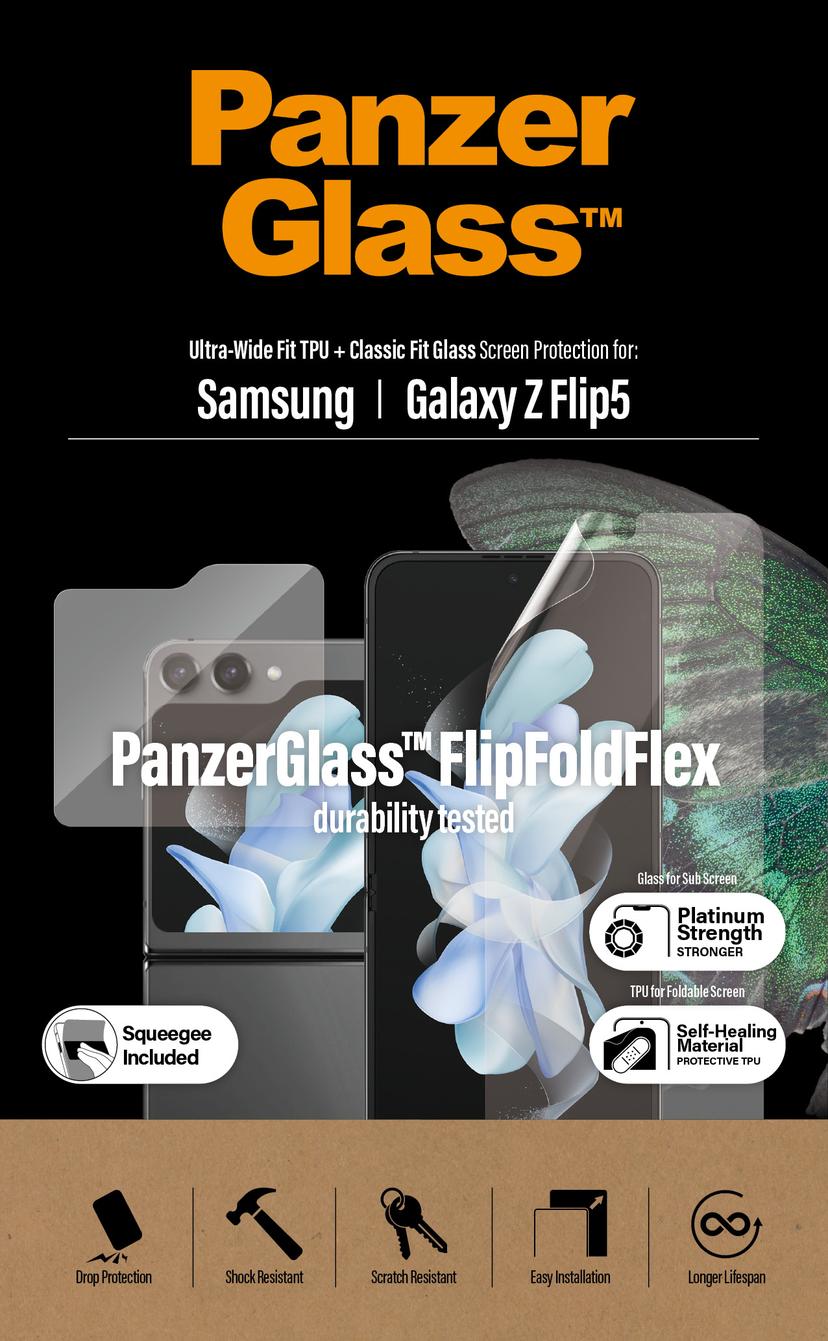 Panzerglass Ultra-Wide fit TPU + Classic Fit Samsung Galaxy Z Flip 5