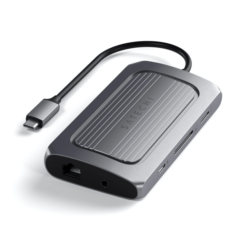 Satechi ST-U4MA3M dockningsstationer för bärbara datorer USB Type-C Grå USB Type-C