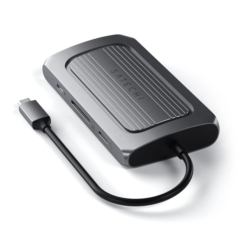 Satechi ST-U4MA3M dockningsstationer för bärbara datorer USB Type-C Grå USB Type-C
