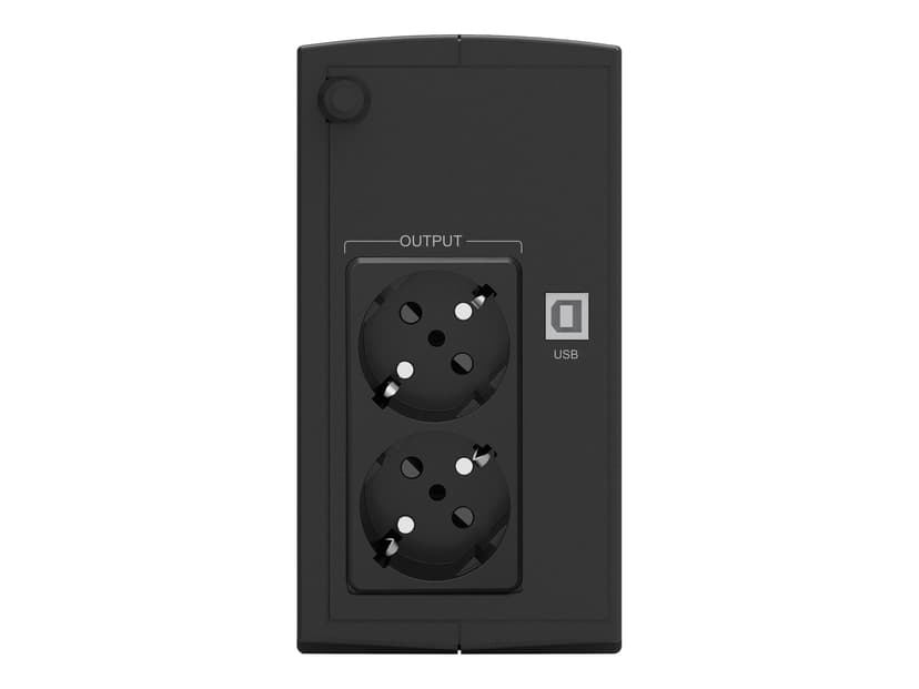 Powerwalker Basic VI 650 SB strömskydd (UPS) Linjeinteraktiv 0,65 kVA 360 W 2 AC-utgångar