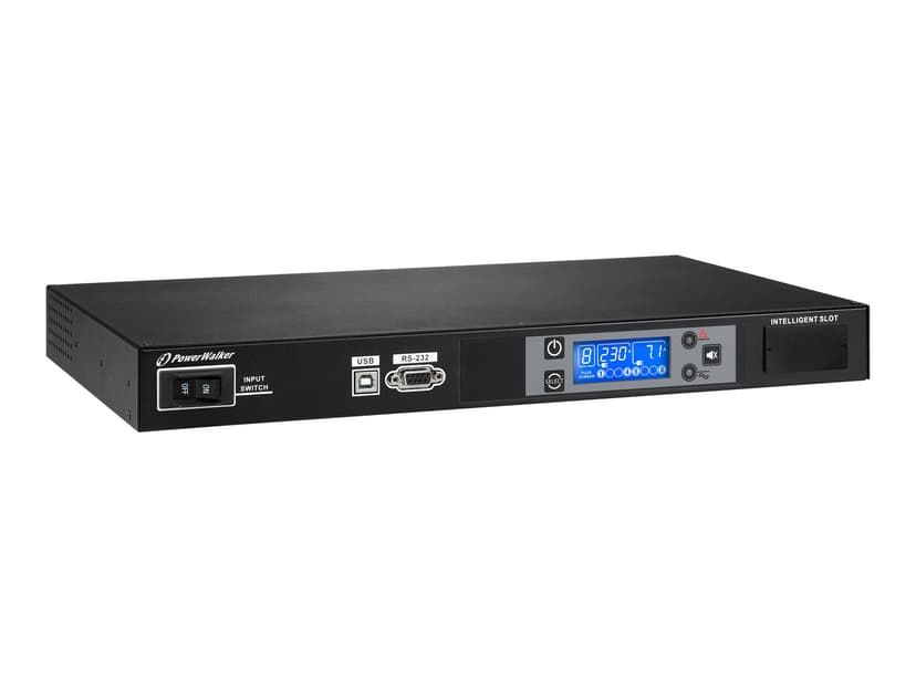 Powerwalker RC-16A strømdistribusjonsenhet (PDU) 8 AC-utganger 1U Sort