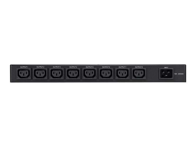 Powerwalker RC-16A strømdistribusjonsenhet (PDU) 8 AC-utganger 1U Sort