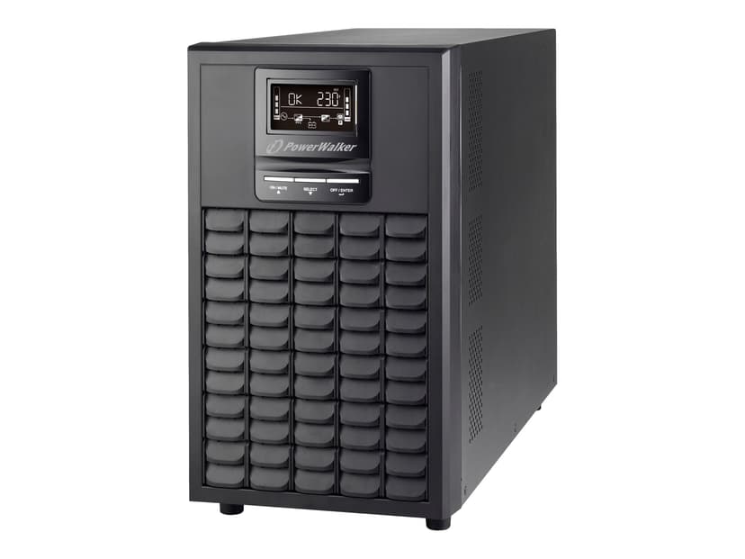 Powerwalker VFI 3000 CG PF1 UPS-enhed Dobbeltkonvertering (online) 3 kVA 3000 W 9 AC stikkontakt(er)