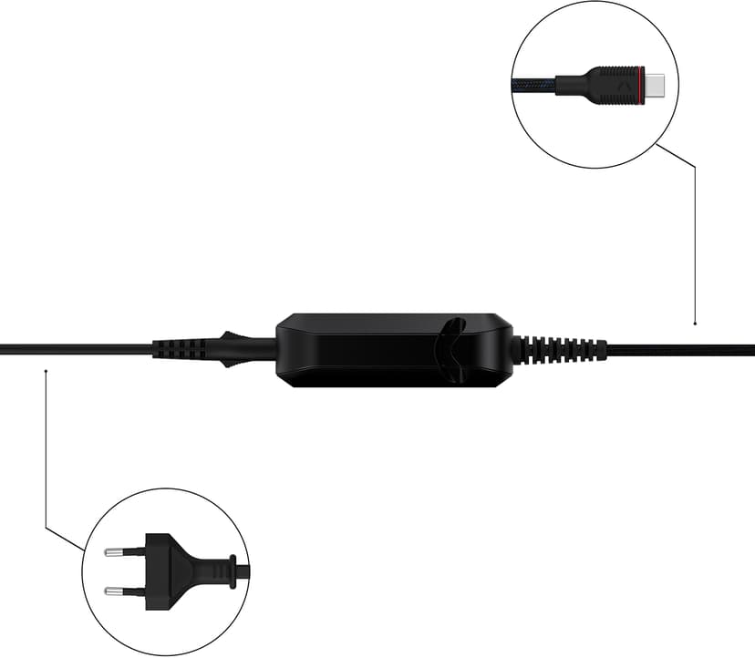 Unisynk USB-C Laptop 65W Sort 3m