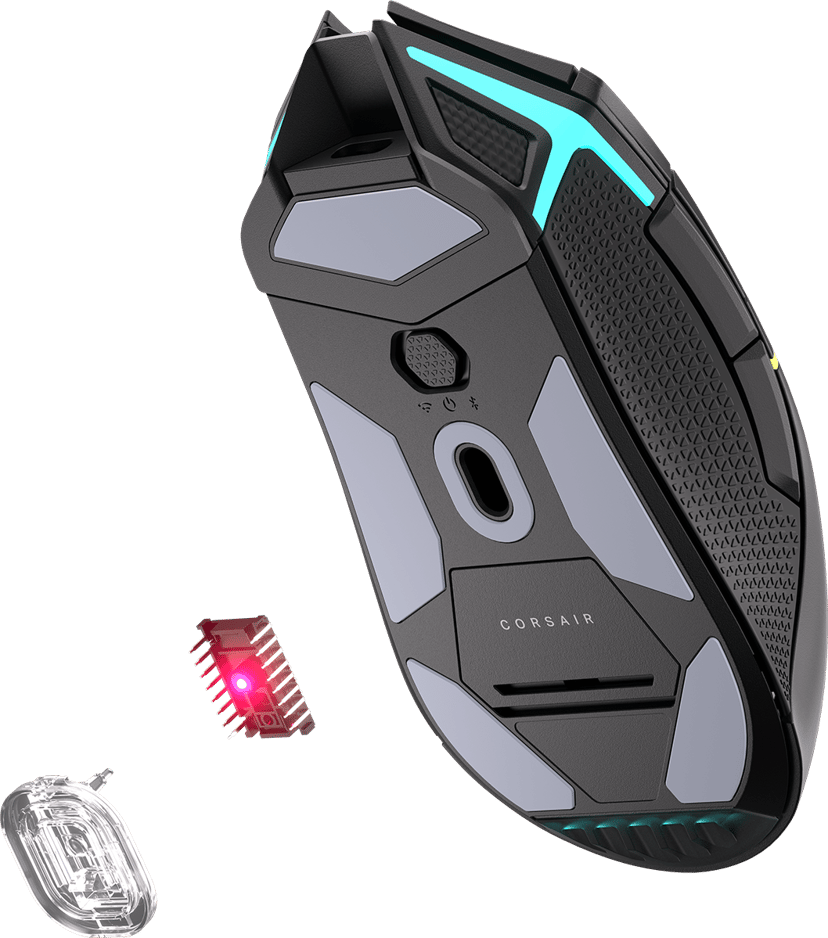 Corsair CH-931B011-EU hiiri Pelaaminen Oikeakätinen RF Wireless + Bluetooth Optinen 26000 DPI RF Wireless + Bluetooth Hiiri