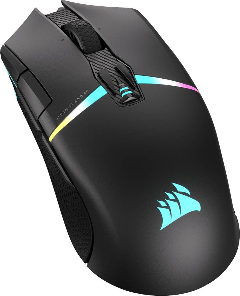 Corsair CH-931B011-EU hiiri Pelaaminen Oikeakätinen RF Wireless + Bluetooth Optinen 26000 DPI RF Wireless + Bluetooth Hiiri