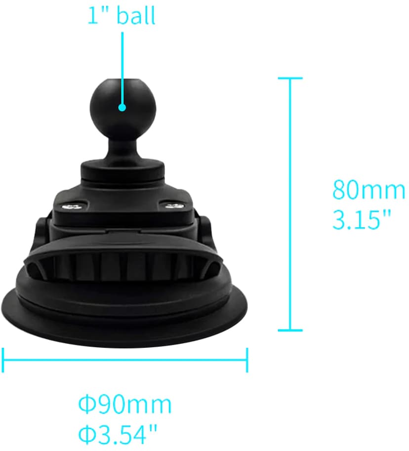 Armor-X Heavy-Duty Strong Suction Cup Mount ONE-LOCK for Phone