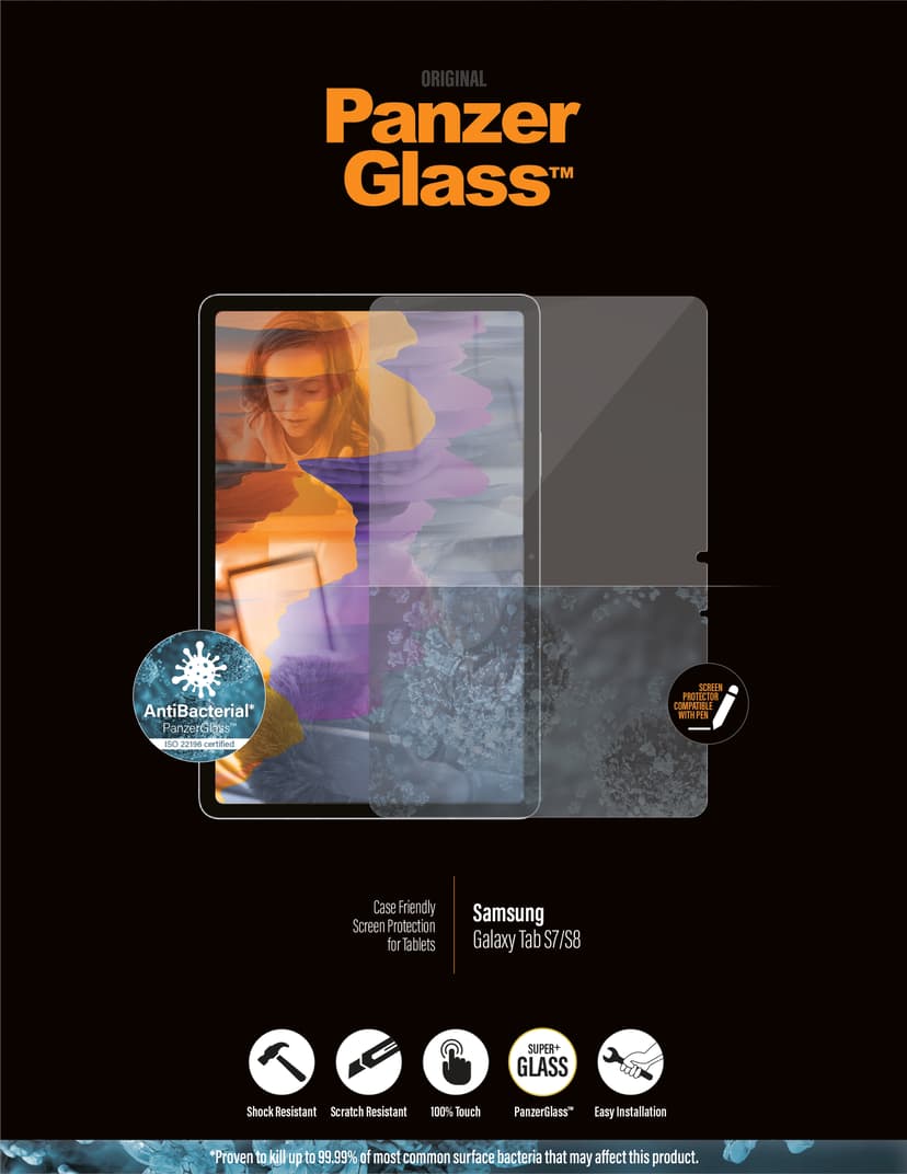 Panzerglass Case Friendly Samsung Galaxy Tab S7, Samsung Galaxy Tab S8