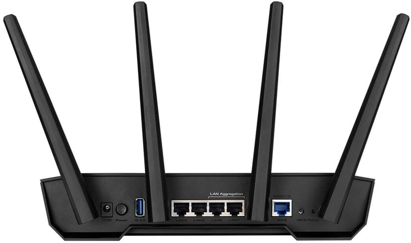 ASUS TUF Gaming AX3000 V2 trådlös router Gigabit Ethernet Dual-band (2,4 GHz / 5 GHz) Svart, Orange