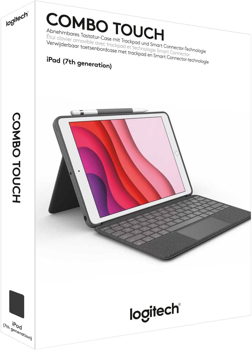 Logitech Combo Touch iPad 10.2" 7th gen, iPad 10.2" 8th gen, iPad 10.2" 9th gen Nordisk Grafit