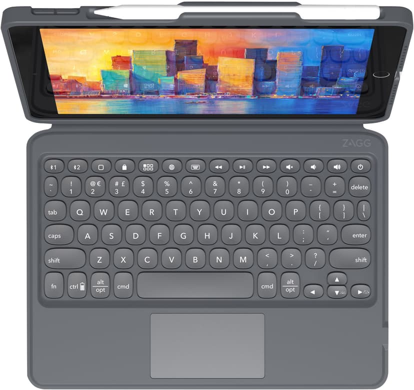 Zagg Keyboard Pro Keys With TrackPad iPad 10.2" 7th gen, iPad 10.2" 8th gen, iPad 10.2" 9th gen Nordic Svart