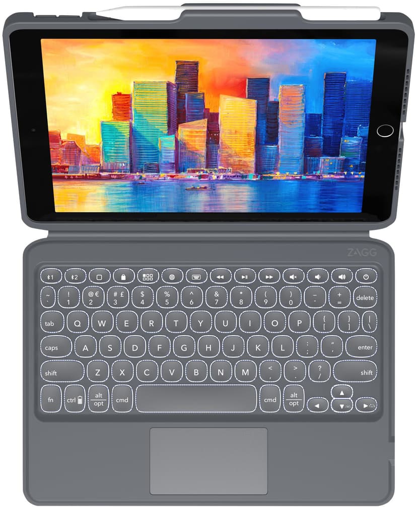 Zagg Keyboard Pro Keys With TrackPad iPad 10.2" 7th gen, iPad 10.2" 8th gen, iPad 10.2" 9th gen Nordic Svart
