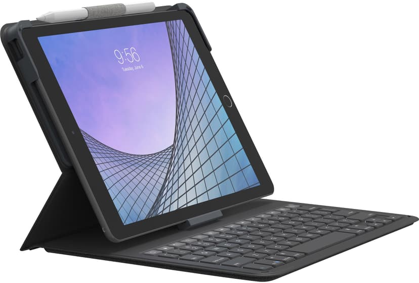 Zagg Messenger Folio 2 iPad 10.2" 7th gen, iPad 10.2" 8th gen, iPad 10.2" 9th gen Nordisk Charcoal