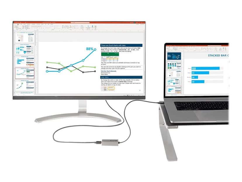 Startech StarTech.com USB C till Mini DisplayPort-adapter - 4K 60 Hz USB-C till mDP-dongel - USB Type-C till mDP-skärm - Videokonverterare - Fungerar med TB3 - 30 cm ansluten kabel - Uppgraderad version av CDP2MDP