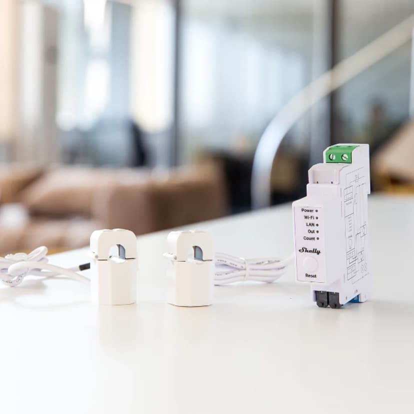 Shelly Pro EM 50A energimätning med WiFi och Ethernet