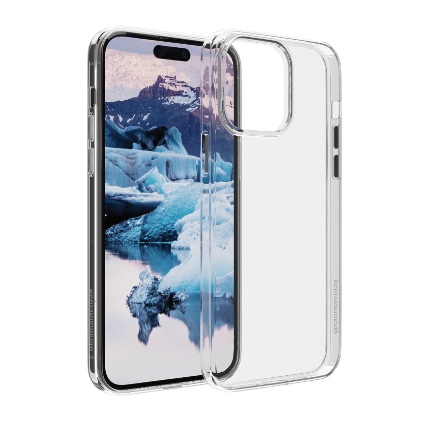dbramante1928 Greenland 100 % resirkulert plast iPhone 15 Pro Gjennomsiktig