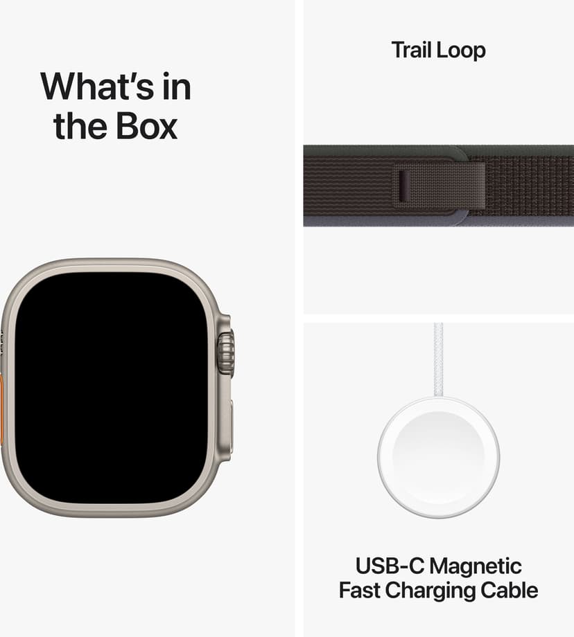 Apple Watch Ultra 2 GPS + Cellular 49mm Titanium Case with Blue/Black Trail Loop S/M Titan