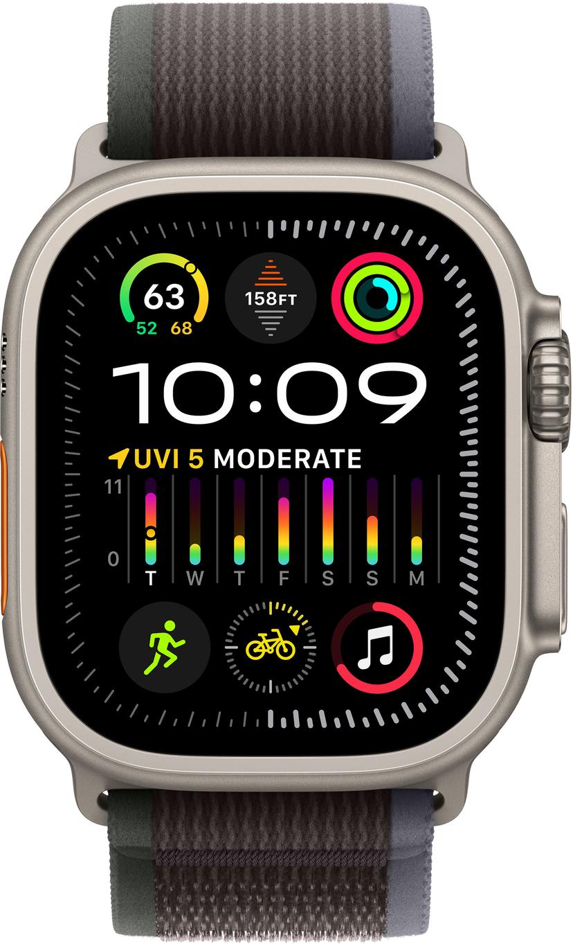 Apple Watch Ultra 2 GPS + Cellular 49mm Titanium Case with Blue/Black Trail Loop S/M Titan