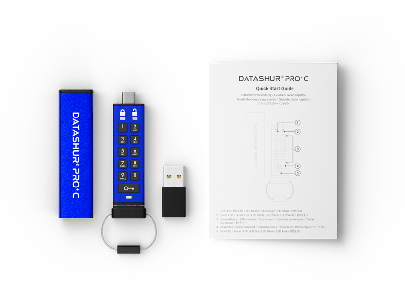 Istorage datAshur PRO+C 32GB USB-C Blå