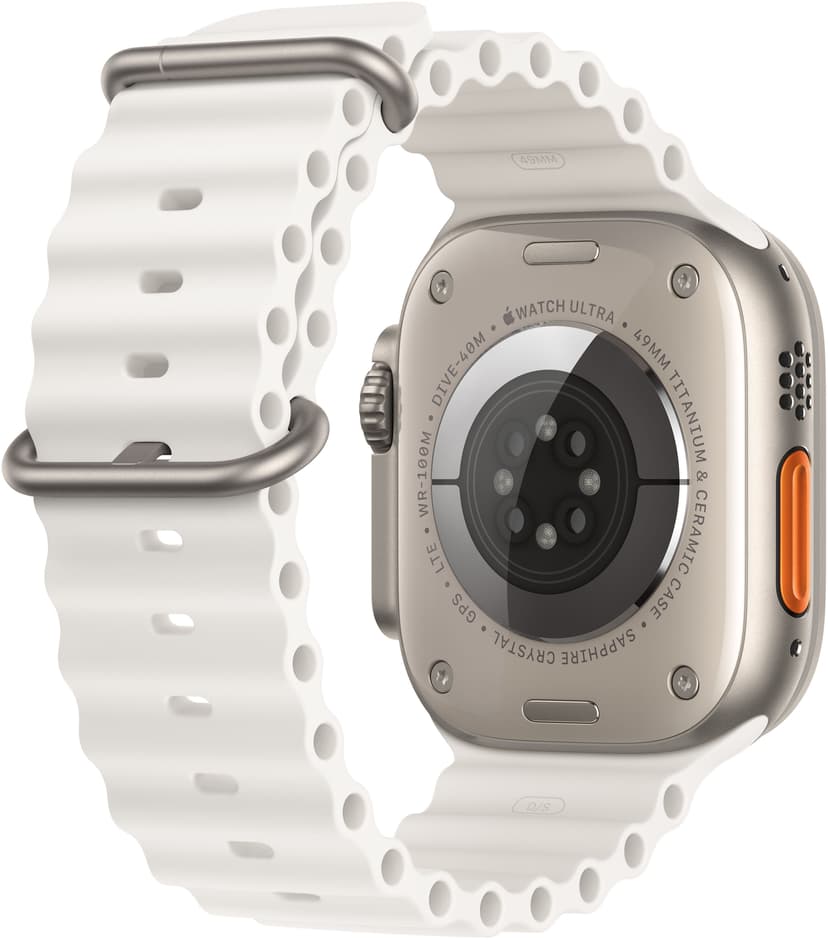 Apple Watch Ultra 2 GPS + Cellular 49mm Titanium Case with White Ocean Band Titaani