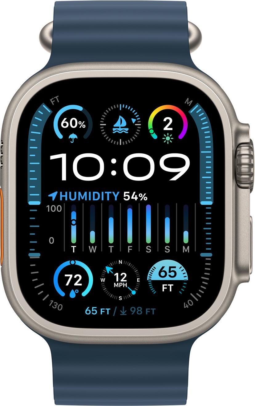Apple Watch Ultra 2 GPS Cellular 49mm Titanium Case with Blue Ocean Band