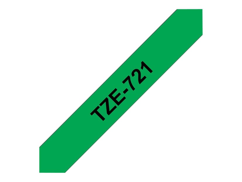 Brother Tape 9mm TZe-721 Svart/Grön