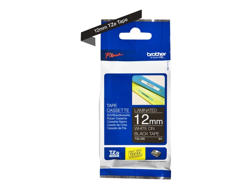 Brother Tape 12mm TZe-335 Vit/Svart