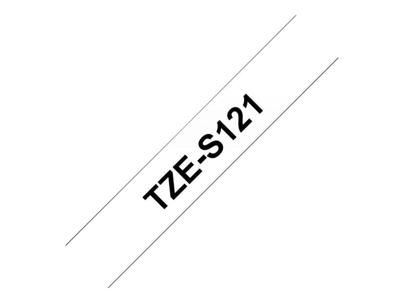 Brother Tape 9mm TZe-S121 Svart/Clear