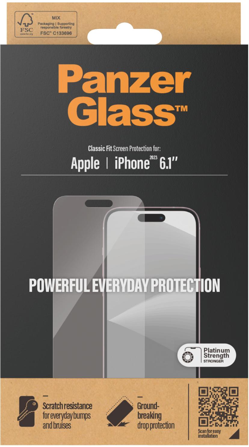 Panzerglass Classic Fit skärmskydd iPhone 15