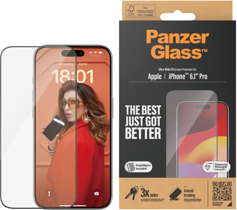 Panzerglass Ultra-Wide Fit iPhone 15 Pro